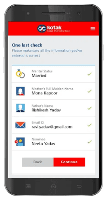 How can I open Kotak zero balance account online