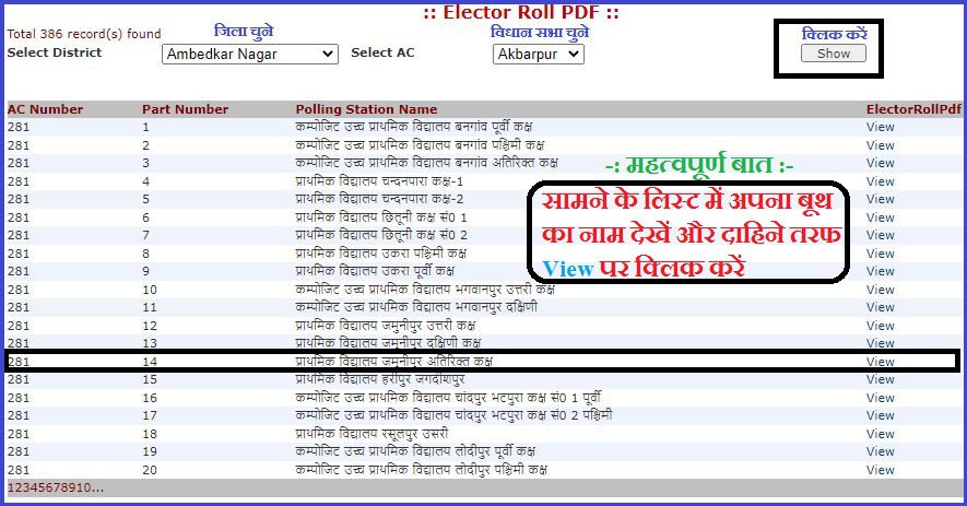 यूपी मतदाता सूची जिलेवार लिस्ट PDF डाउनलोड