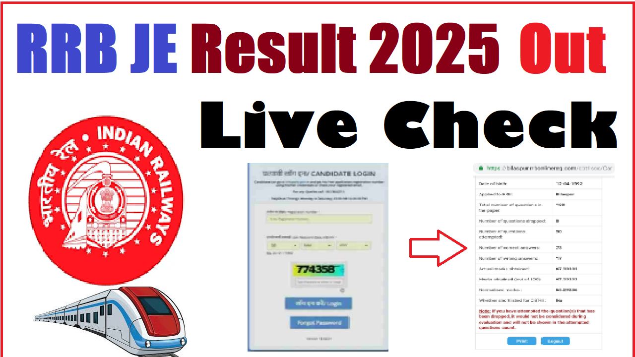 RRB JE Result 2025