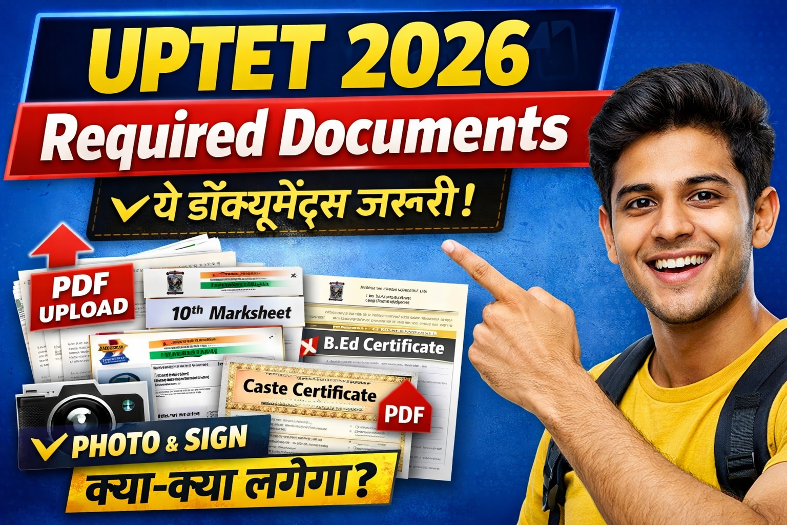 UPTET 2026 Required Documents